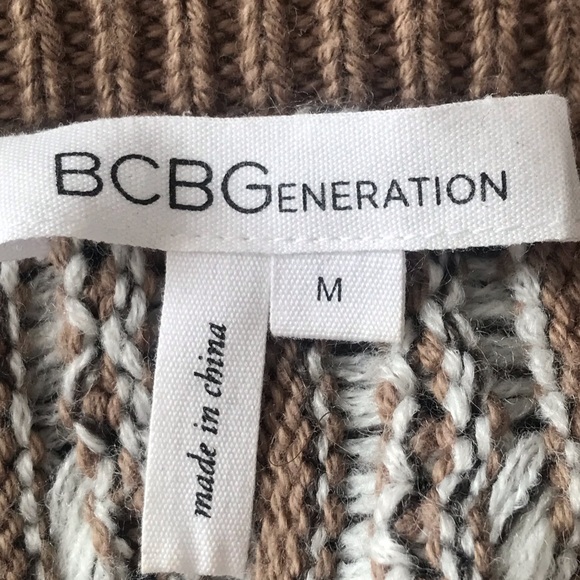 Vintage BCBGeneration Multi-Stitch Cotton Blend Oversized Sweater. - Picture 3 of 10